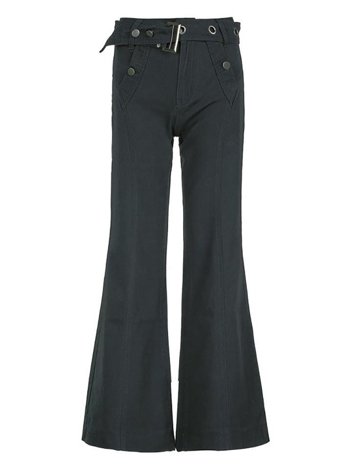 hnewly - Y2K Low Rise Flare Jeans hnewly