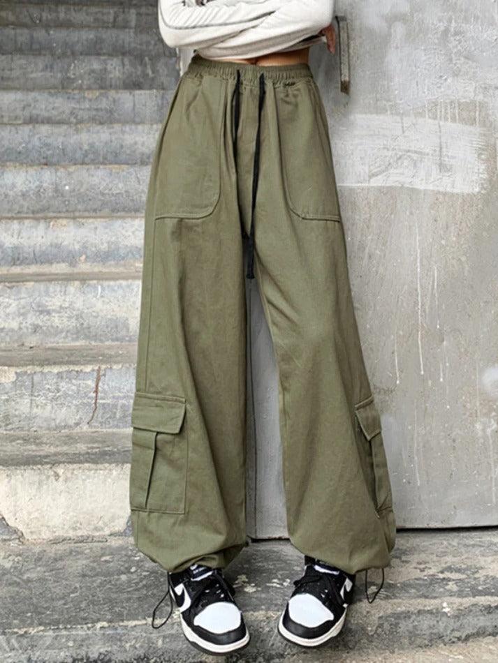 Hnewly - Drawstring Street Baggy Cargo Pants ddbos-shop