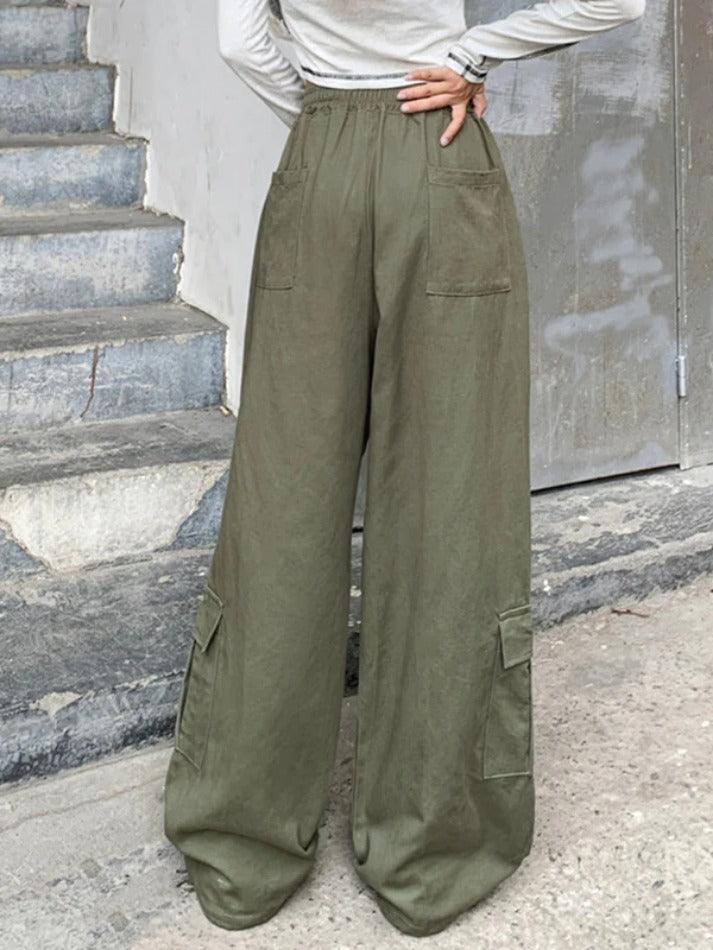 Hnewly - Drawstring Street Baggy Cargo Pants ddbos-shop