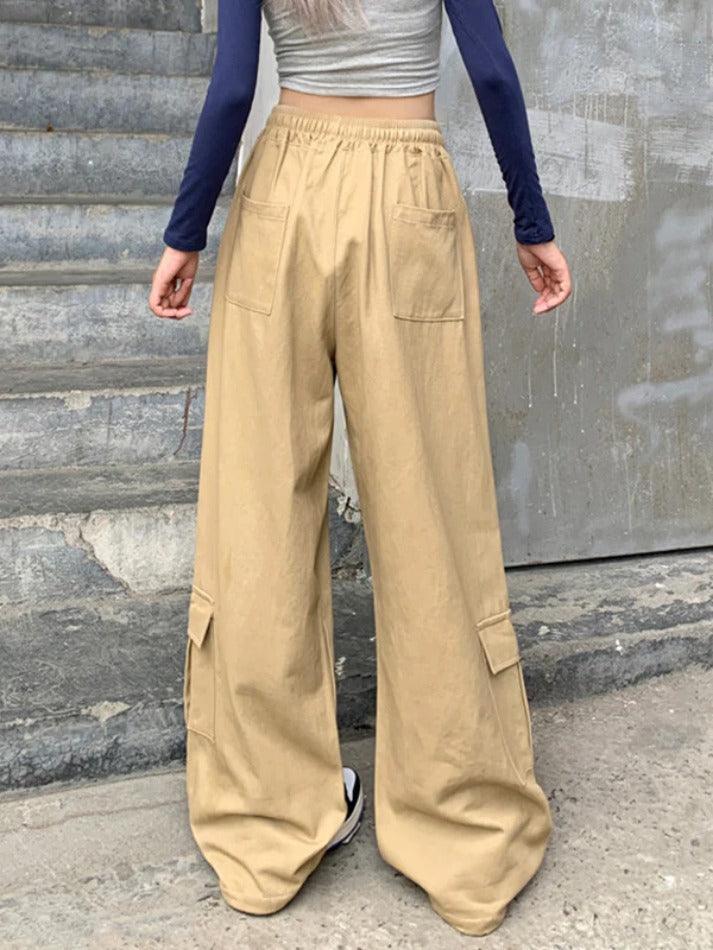 Hnewly - Drawstring Street Baggy Cargo Pants ddbos-shop