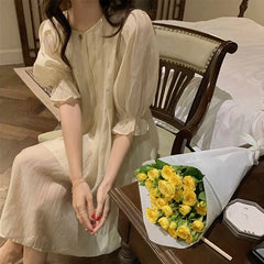 Hnewly DRESS TO IMPRESS Elegant Vintage Princess Dress Women Summer French Fairy Y2k Party Birthday Dress for Women Casual Sweet Victorian Dress