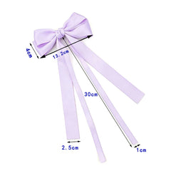 Hnewly Vintage Large Bow Hair Clip Trend Long Ribbon Hairpins Barrettes Headwear For Women Girl Hair Accessories Wedding Jewelry