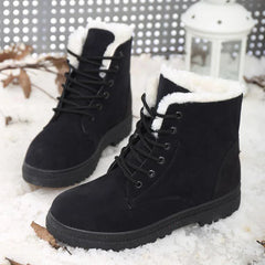 Hnewly Women Boots Snow Plush Women Shoes Platform Boots For Women Fashion Keep Warm Women's Boots Flat New Botas Mujer Winter Shoes