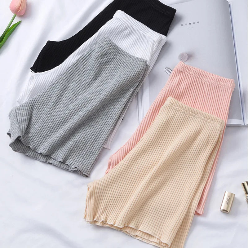 Hnewly 2PCS Women Cotton Short Pants Ladies Safety Pants For Dress Panties Skirt Shorts Sexy Female Underwear High-stretch Boxers