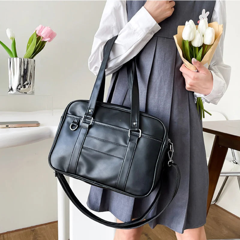 Hnewly trashy outfits Japanese Style JK Bag Women High School Student Uniform Bag PU Leather Shoulder Bag Women Simple Handbags Crossbody Bags Itabag