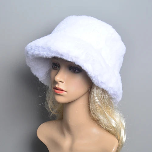 Hnewly warm winter outfits New Style Fake Rabbit Fur Hats Super Soft Women Winter Hat Cotton Lining Warm Russian Fashion Ski Beanies Plush Solid Color