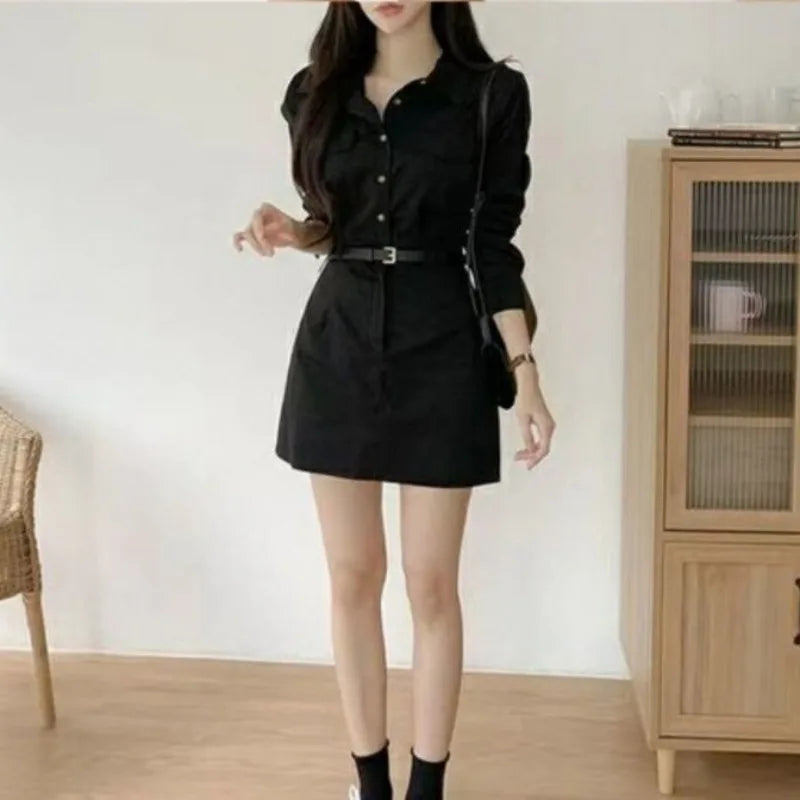 Hnewly Long Sleeve Shirt Dresses For Women Tshirts Woman Dress Xxl X Harajuku Hot Elegant Chic Outfits Sensual Sexy Offer Aesthetic Hot