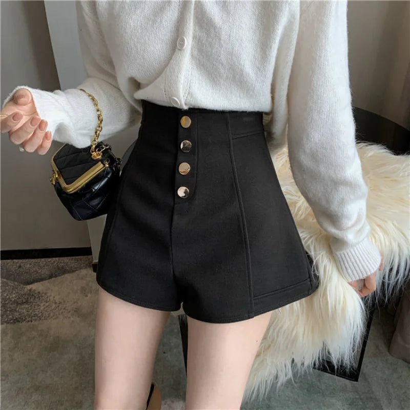 Hnewly Wide Black Short Pants for Woman To Wear White High Waist Women's Shorts Summer Cheap Hot Streetwear Aesthetic Normal XL Nylon