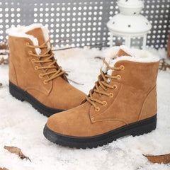 Hnewly Women Boots Snow Plush Women Shoes Platform Boots For Women Fashion Keep Warm Women's Boots Flat New Botas Mujer Winter Shoes