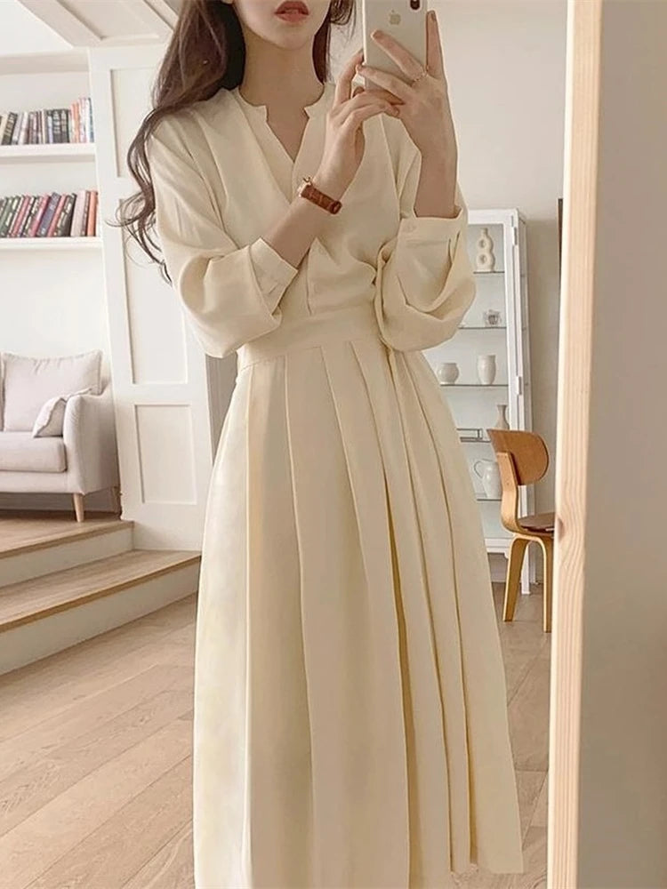 Hnewly Summer Women'S Dress Shirt Dress Long Spring Evening Female Vintage Maxi Party Beach Women Dresses Casual Elegant Prom pure