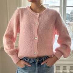 Hnewly Cardigan Sweaters for Women y2k Clothes Long Sleeve Button Knitted Jackets Casual Knit Pullover Spring Fall Casual Coats Tops