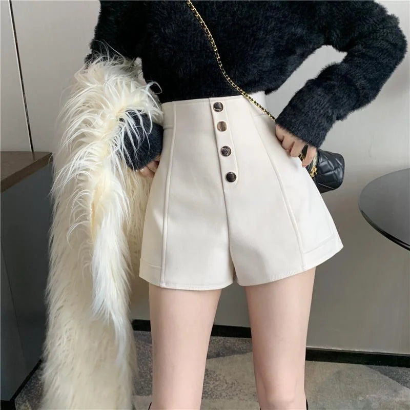 Hnewly Wide Black Short Pants for Woman To Wear White High Waist Women's Shorts Summer Cheap Hot Streetwear Aesthetic Normal XL Nylon