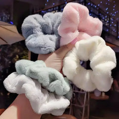 Hnewly Autumn Winter New Sweet Plush Soft Girls' Women Pompom Hair Ties Elastic Hair Band  Ropes  Accessories Headwear