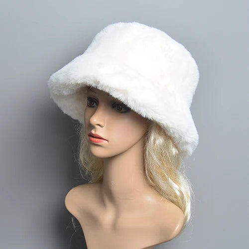 Hnewly warm winter outfits New Style Fake Rabbit Fur Hats Super Soft Women Winter Hat Cotton Lining Warm Russian Fashion Ski Beanies Plush Solid Color