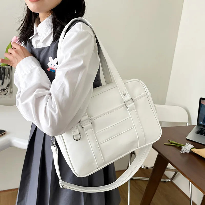 Hnewly trashy outfits Japanese Style JK Bag Women High School Student Uniform Bag PU Leather Shoulder Bag Women Simple Handbags Crossbody Bags Itabag