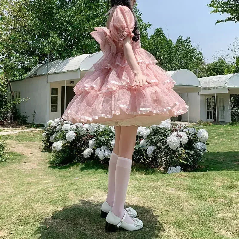 Hnewly Multi-layer Ruffled Petticoats for Women Fluffy Bubble Skirt Crinoline Underskirt No Hoop Boneless Lolita Puffy Skirt Mini Skirt