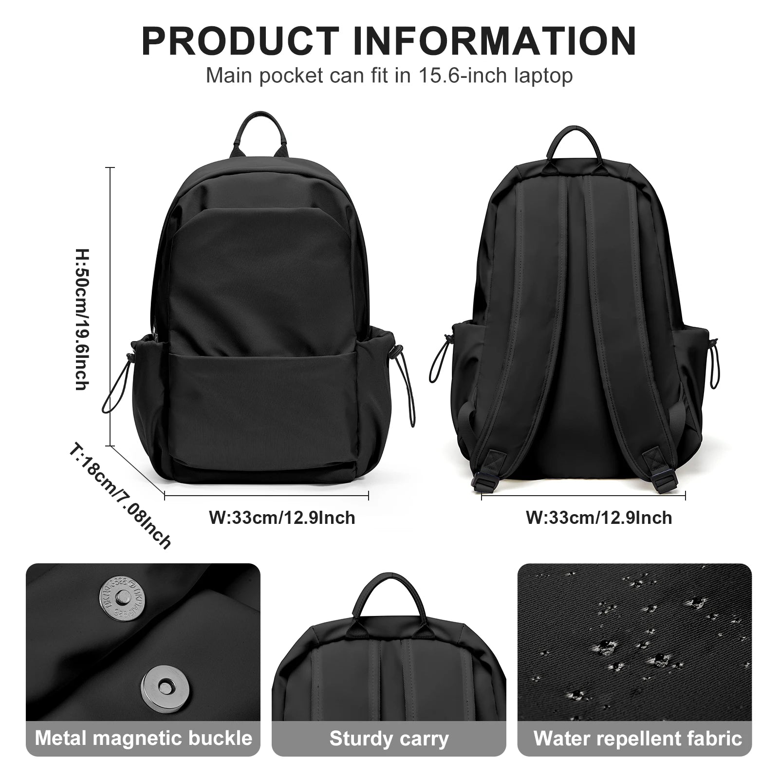 Hnewly BACK TO SCHOOL Lightweight Spine Care Backpack for Middle and High School Students， Backpacks for Teen Girls Preppy Casual Middle School Bag.