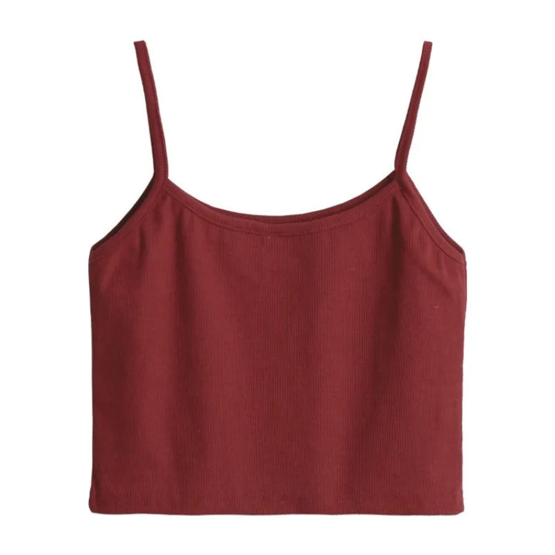 Hnewly Summer Fashion Small Camisole Vest for Women To Wear on The Inside and Outside, Short Strapless Bottom, Sexy Navel Exposed