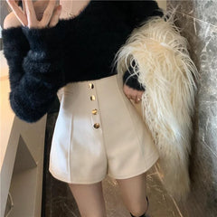 Hnewly Wide Black Short Pants for Woman To Wear White High Waist Women's Shorts Summer Cheap Hot Streetwear Aesthetic Normal XL Nylon