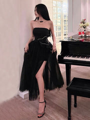 Hnewly DRESS TO IMPRESS Summer Women Evening Dress Black Sexy Chest Wrapping Backless Slim Maxi Dresses Party Gown Birthday Robe Mujer Vestidos Fiesta