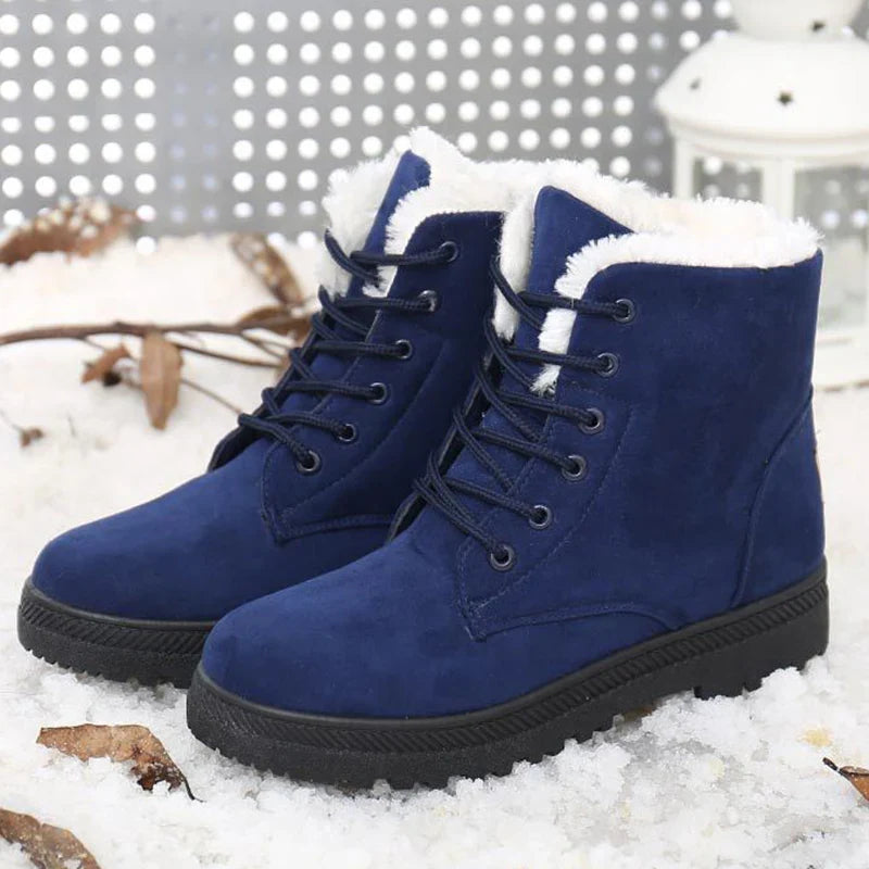 Hnewly Women Boots Snow Plush Women Shoes Platform Boots For Women Fashion Keep Warm Women's Boots Flat New Botas Mujer Winter Shoes