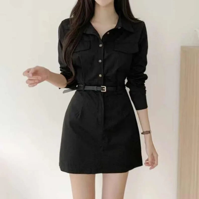 Hnewly Long Sleeve Shirt Dresses For Women Tshirts Woman Dress Xxl X Harajuku Hot Elegant Chic Outfits Sensual Sexy Offer Aesthetic Hot