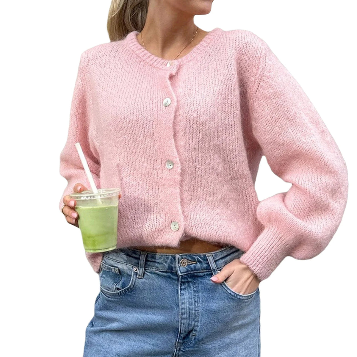 Hnewly Cardigan Sweaters for Women y2k Clothes Long Sleeve Button Knitted Jackets Casual Knit Pullover Spring Fall Casual Coats Tops