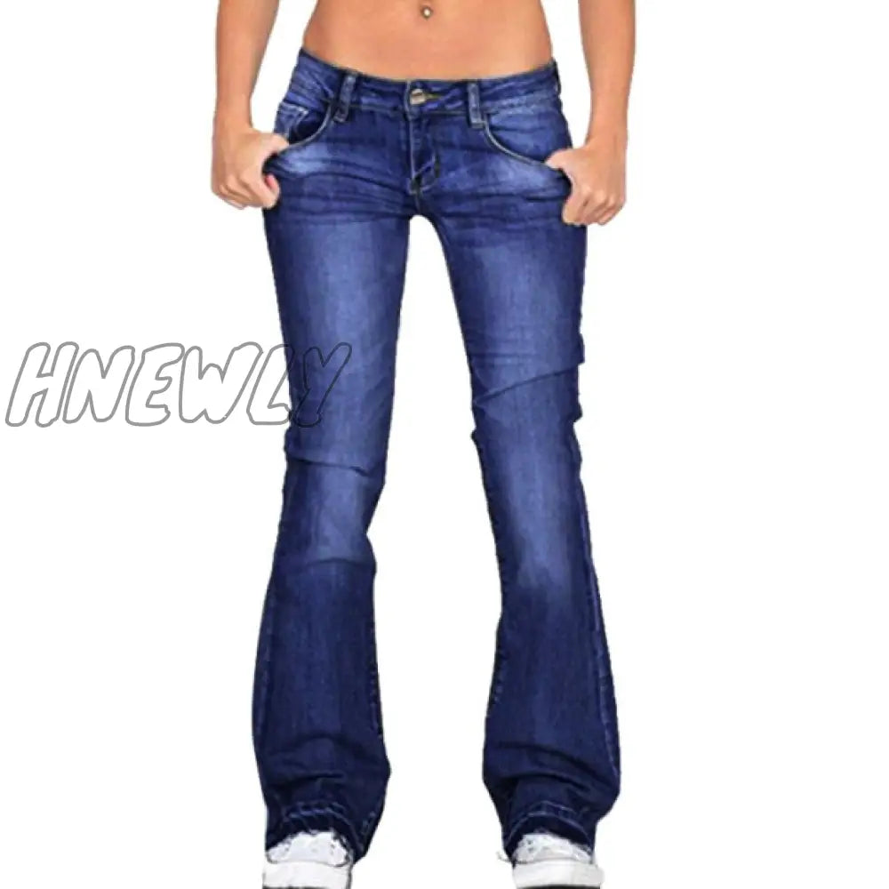 Autumn Black Flared Jeans Women Casual Vintage Skinny Low Rise Bell Bottom Mom Korean Slim Denim