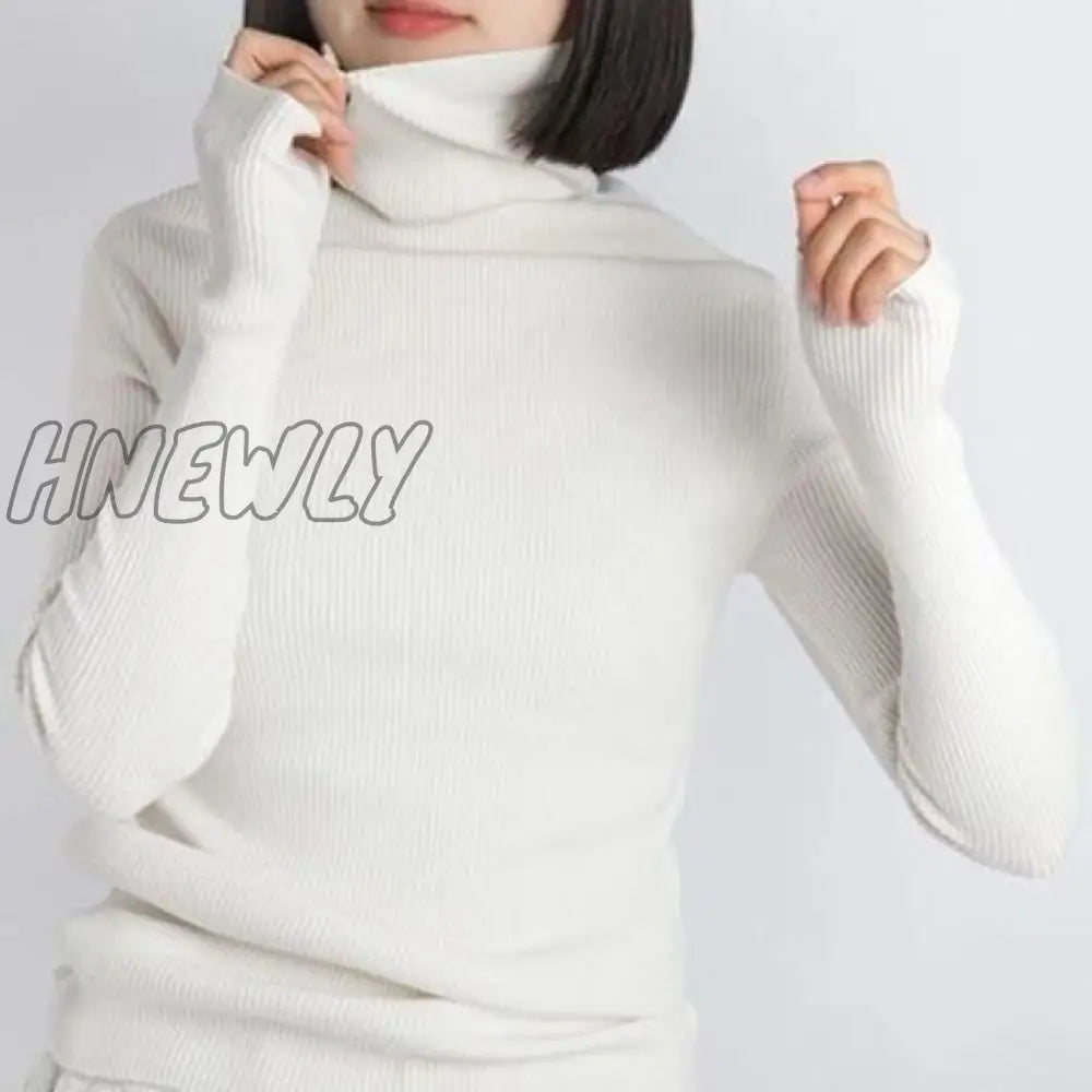 Bag Core Yarn High - Necked Sweater Women’s Long - Sleeved Autumn And Winter New Piles Of Heaped