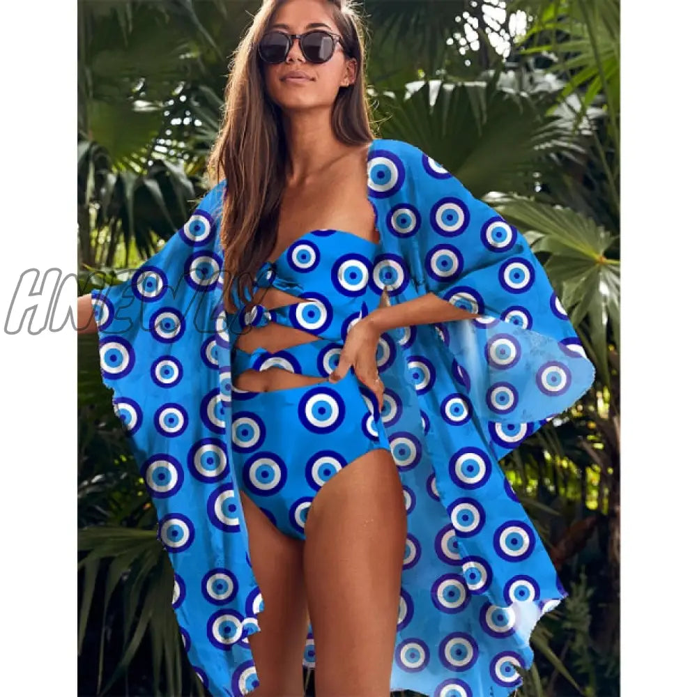 Beach Wear Print Bikini Swimwear Women Wrap Skirt Swimsuit High Waist Cover Up Sexy Sarong Plage