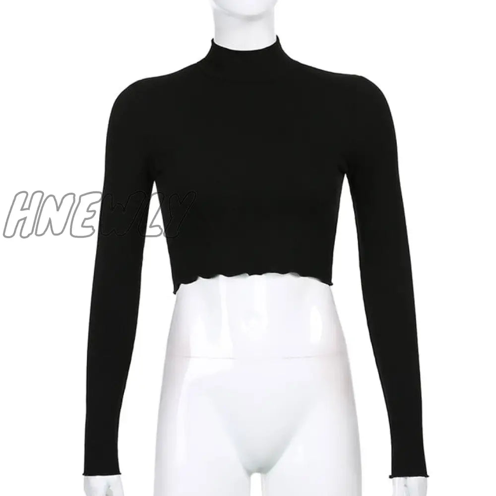 Casual Solid O - Neck Long Sleeve Crop Top Women Pullover Side Drawstring Sweatshirt Ruched White T