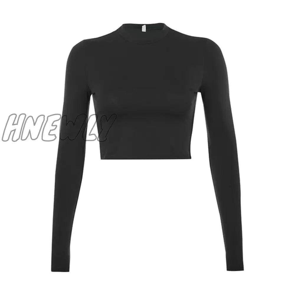 Casual Solid O - Neck Long Sleeve Crop Top Women Pullover Side Drawstring Sweatshirt Ruched White T