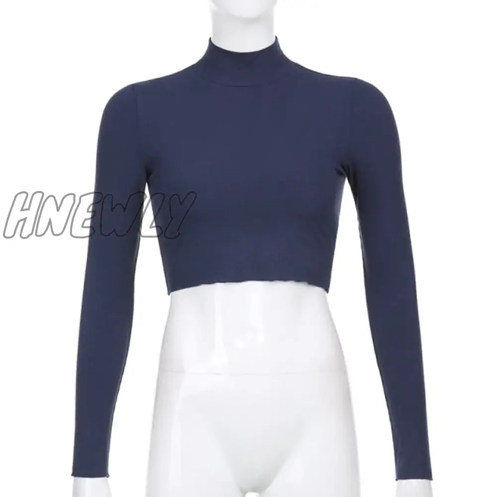 Casual Solid O - Neck Long Sleeve Crop Top Women Pullover Side Drawstring Sweatshirt Ruched White T