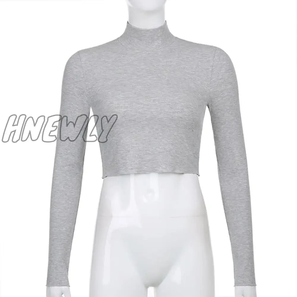 Casual Solid O - Neck Long Sleeve Crop Top Women Pullover Side Drawstring Sweatshirt Ruched White T