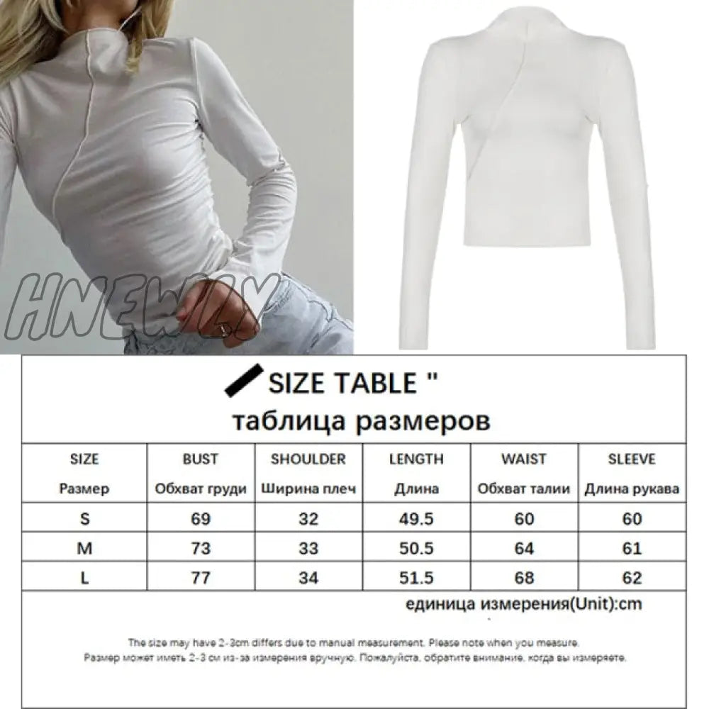 Casual Solid O - Neck Long Sleeve Crop Top Women Pullover Side Drawstring Sweatshirt Ruched White T