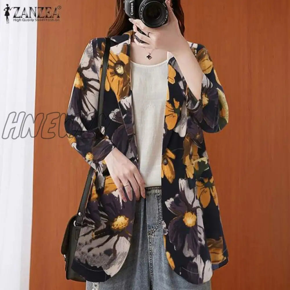 Fashion Cotton Blazers Women’s Autumn Coats Casual Long Sleeve Outwears Female Single Button