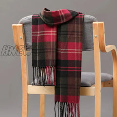 Hnewly 185*35Cm Outdoor Plaid Winter Scarf Women Men Unisex Shalw Warm Wrap Muffler Fashion