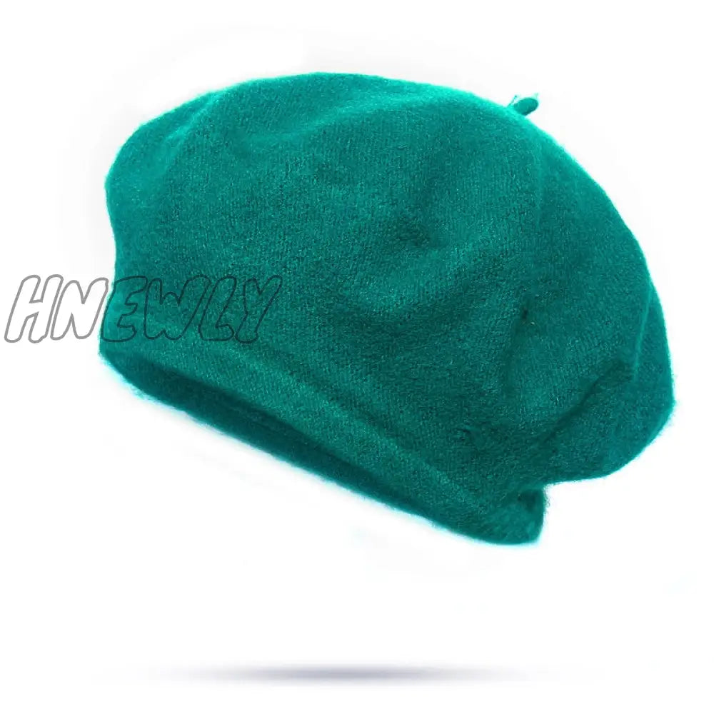 Hnewly 30 Colors Available Women Girl Beret French Artist Warm Wool Winter Beanie Hat Solid Color