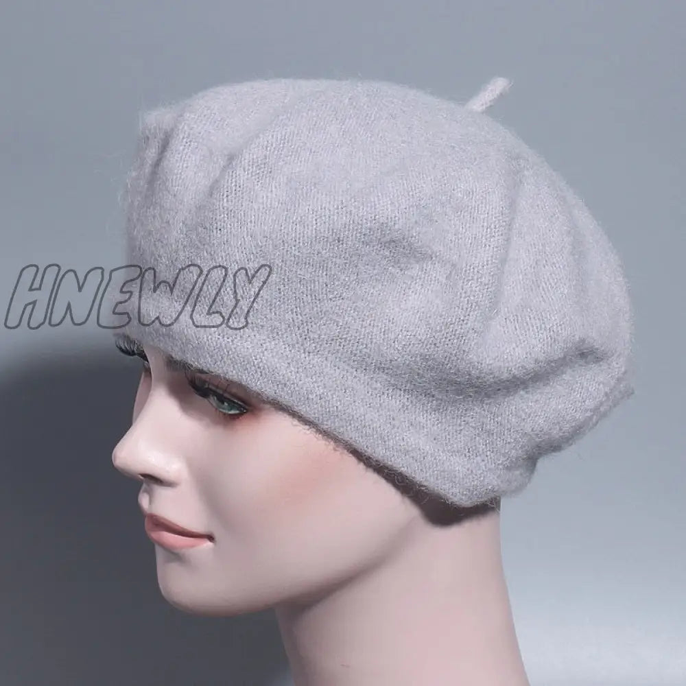 Hnewly 30 Colors Available Women Girl Beret French Artist Warm Wool Winter Beanie Hat Solid Color