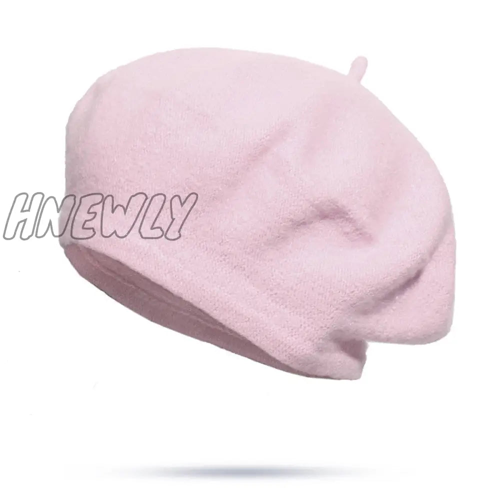 Hnewly 30 Colors Available Women Girl Beret French Artist Warm Wool Winter Beanie Hat Solid Color