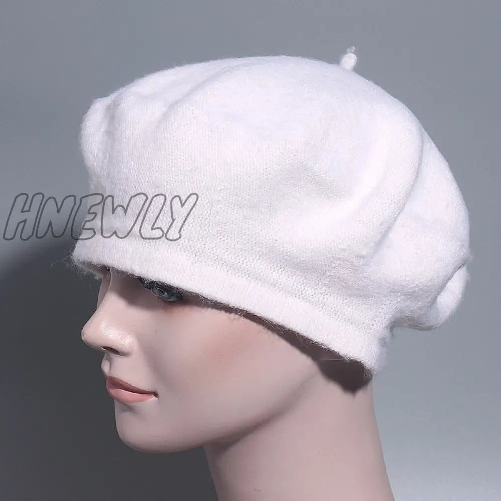 Hnewly 30 Colors Available Women Girl Beret French Artist Warm Wool Winter Beanie Hat Solid Color