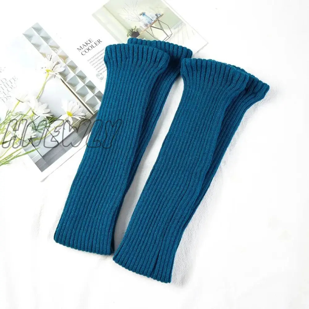 Hnewly 70Cm Over Knee Yoga Leg Warmers Korean Lolita Winter Girl Women Knit Boot Socks Pile Up Foot