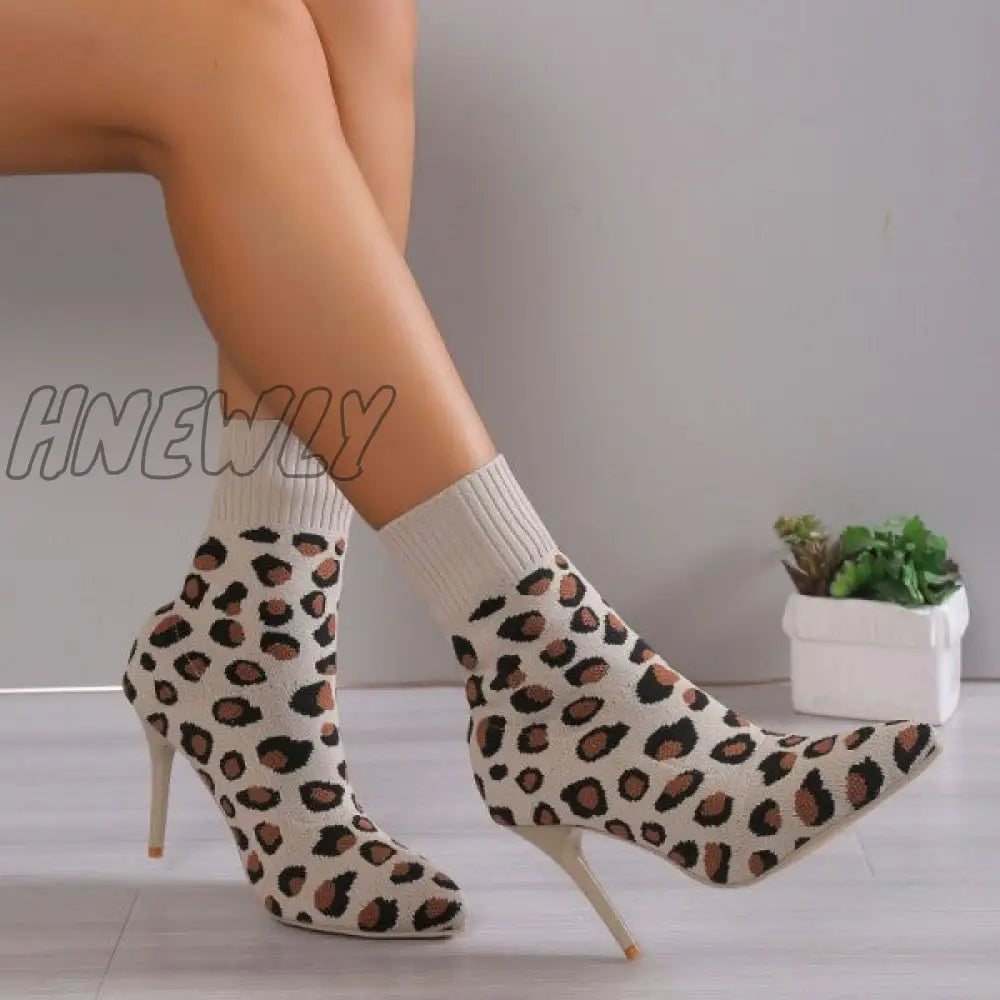 Hnewly - Black Casual Patchwork Pointed Comfortable Out Door Shoes (Heel Height 3.54In) Shoes Boots