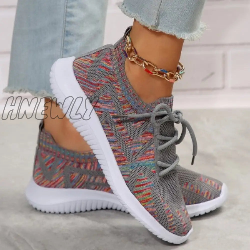 Hnewly - Black Casual Sportswear Daily Patchwork Frenulum Round Comfortable Out Door Shoes Shoes