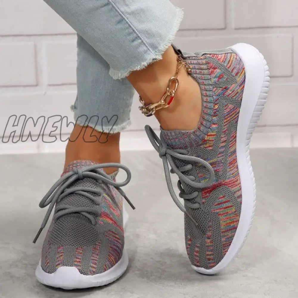 Hnewly - Black Casual Sportswear Daily Patchwork Frenulum Round Comfortable Out Door Shoes Shoes