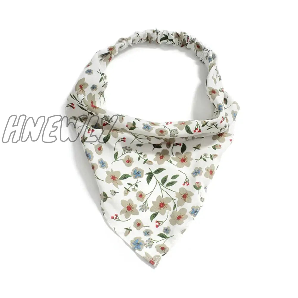 Hnewly Bohemia Bandana For Women Elastic Hair Bands Triangle Headscarf Floral Print Head Wrap Scarf