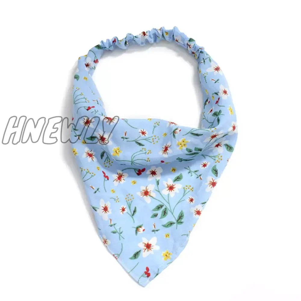 Hnewly Bohemia Bandana For Women Elastic Hair Bands Triangle Headscarf Floral Print Head Wrap Scarf