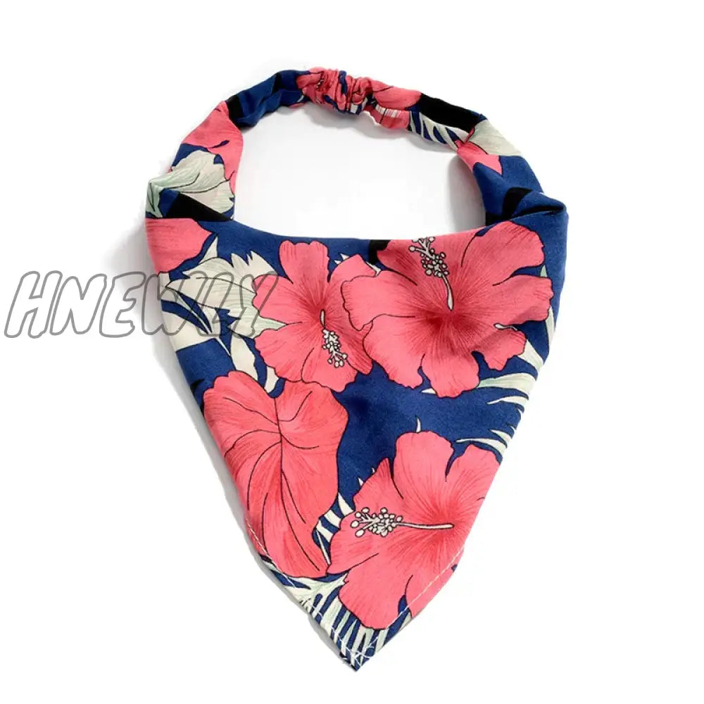 Hnewly Bohemia Bandana For Women Elastic Hair Bands Triangle Headscarf Floral Print Head Wrap Scarf