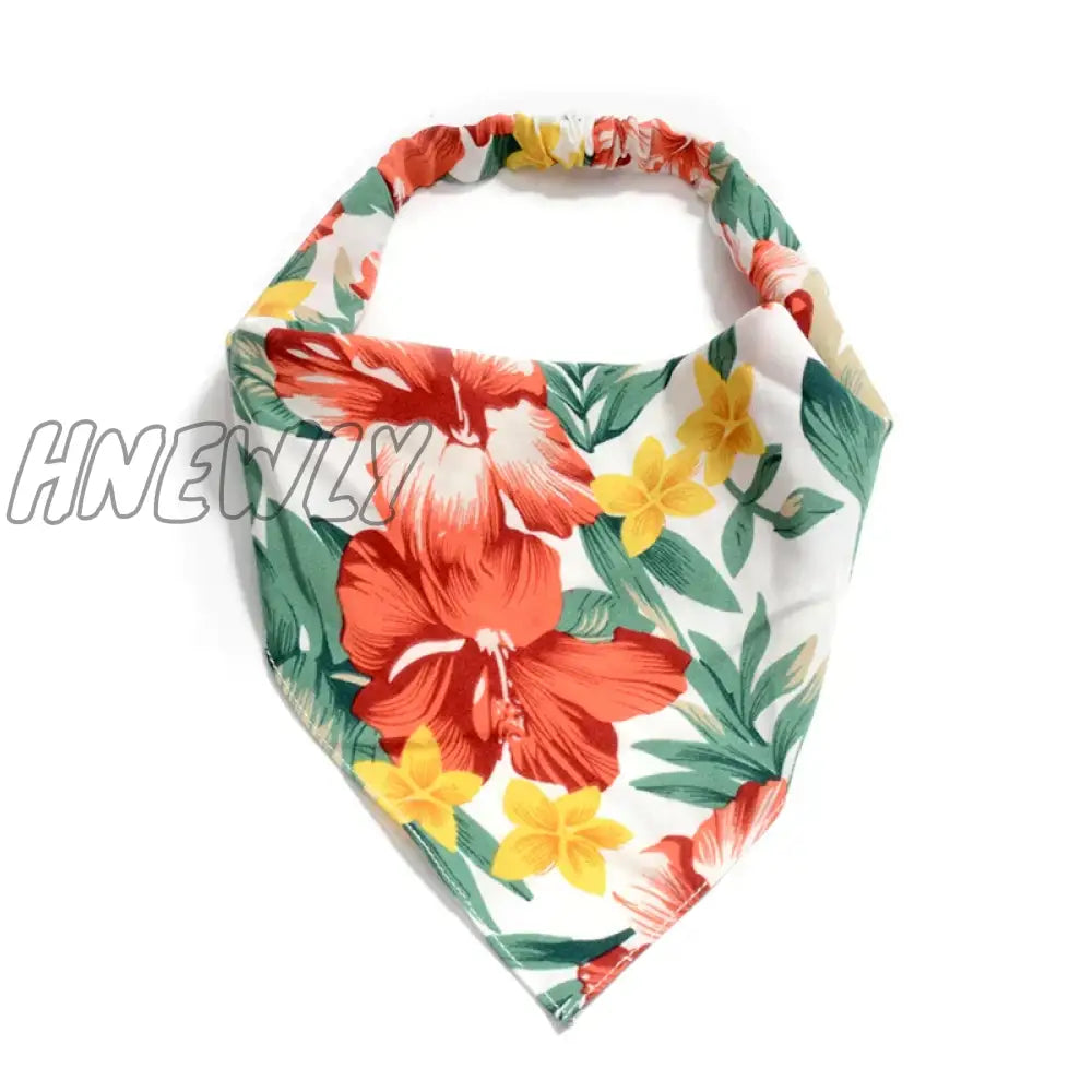 Hnewly Bohemia Bandana For Women Elastic Hair Bands Triangle Headscarf Floral Print Head Wrap Scarf