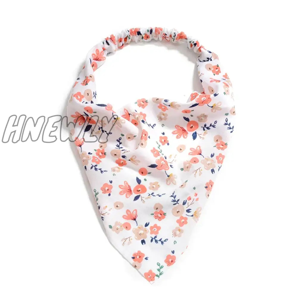 Hnewly Bohemia Bandana For Women Elastic Hair Bands Triangle Headscarf Floral Print Head Wrap Scarf